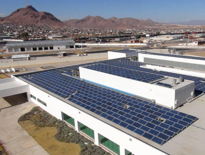 paneles solares en Hospital Chihuahua