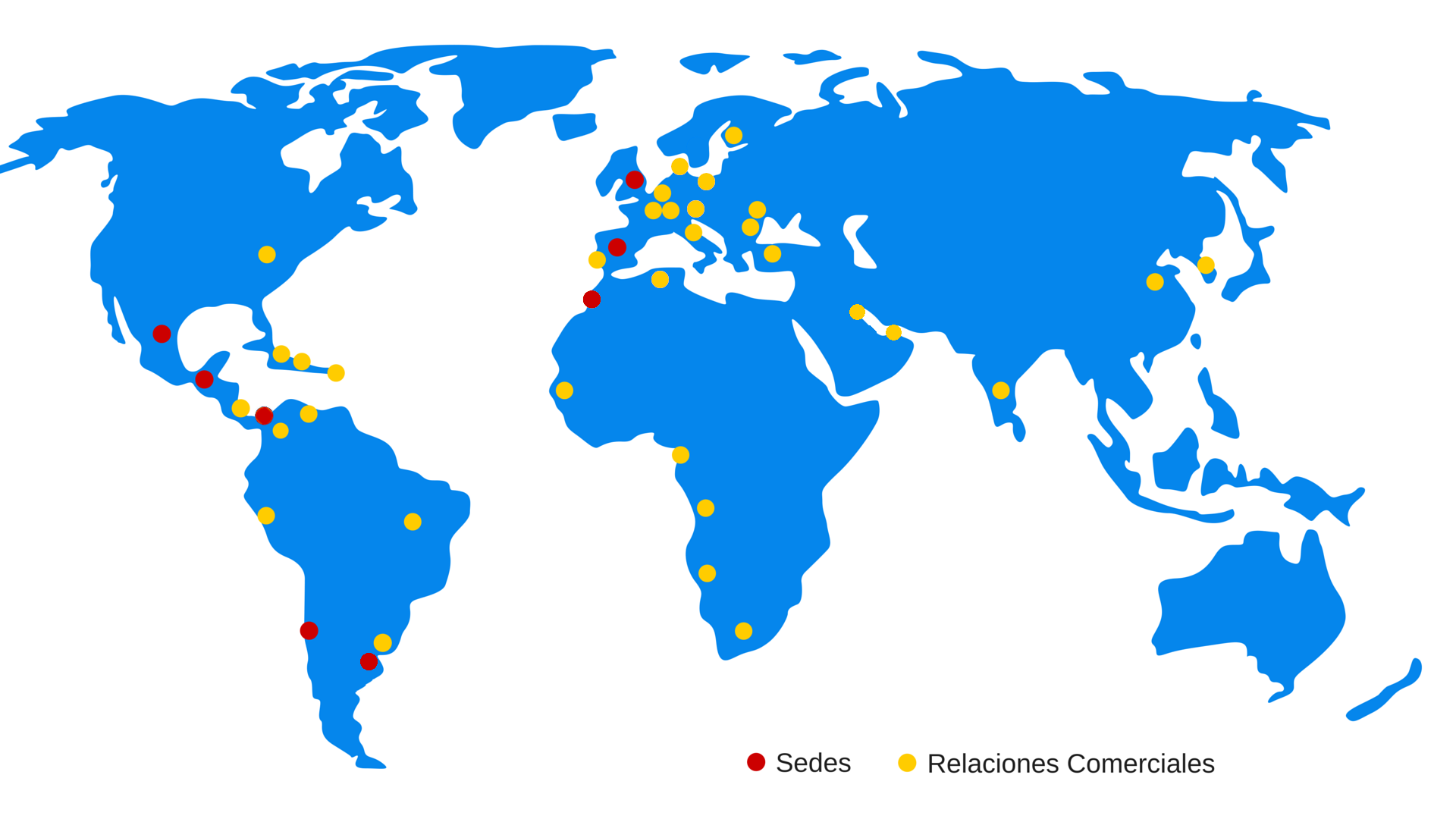 Mapa presencia global de Inelsa